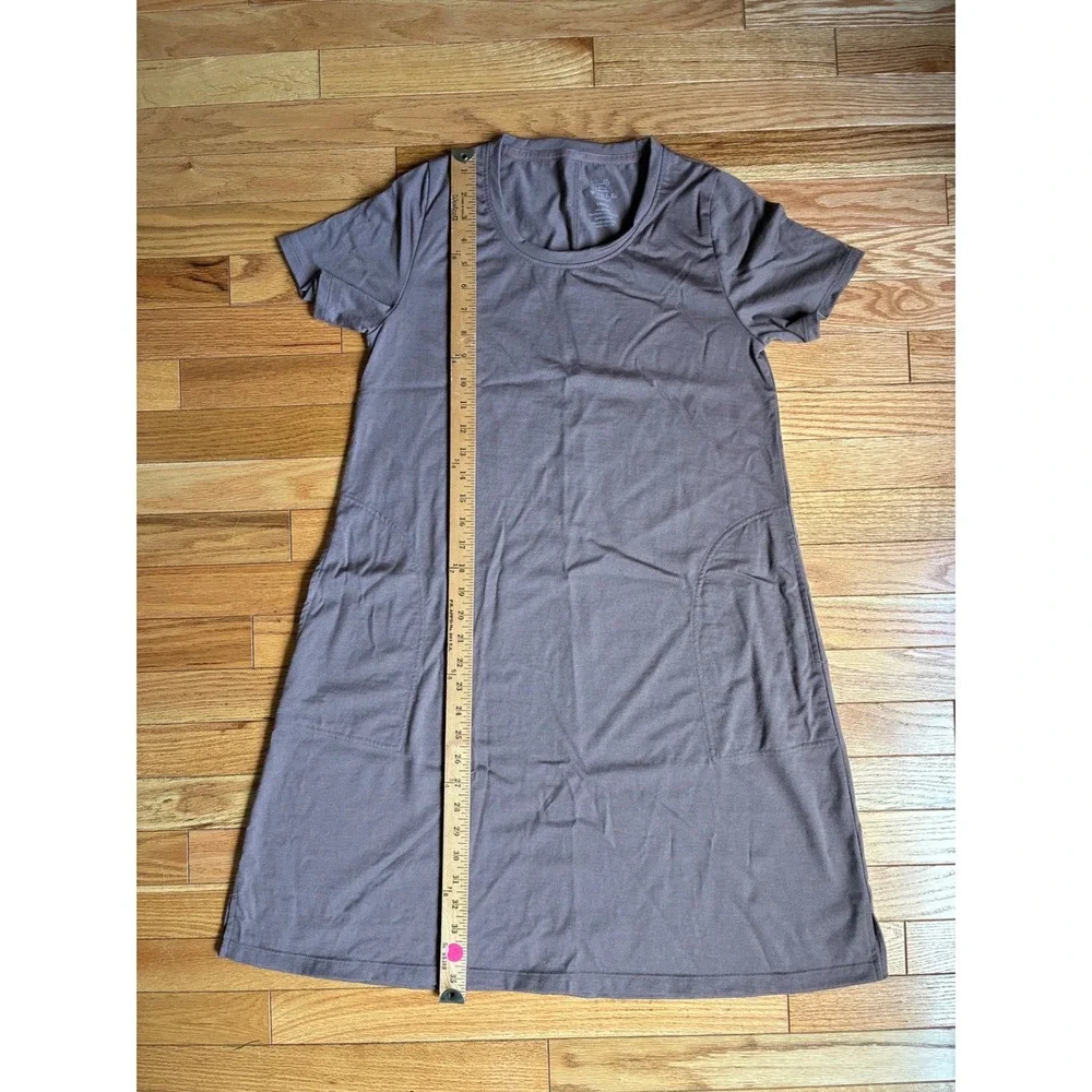 Woolx Georgie Merino Wool Dress Small Gray A-Line Pocket T-Shirt  Hiking Travel